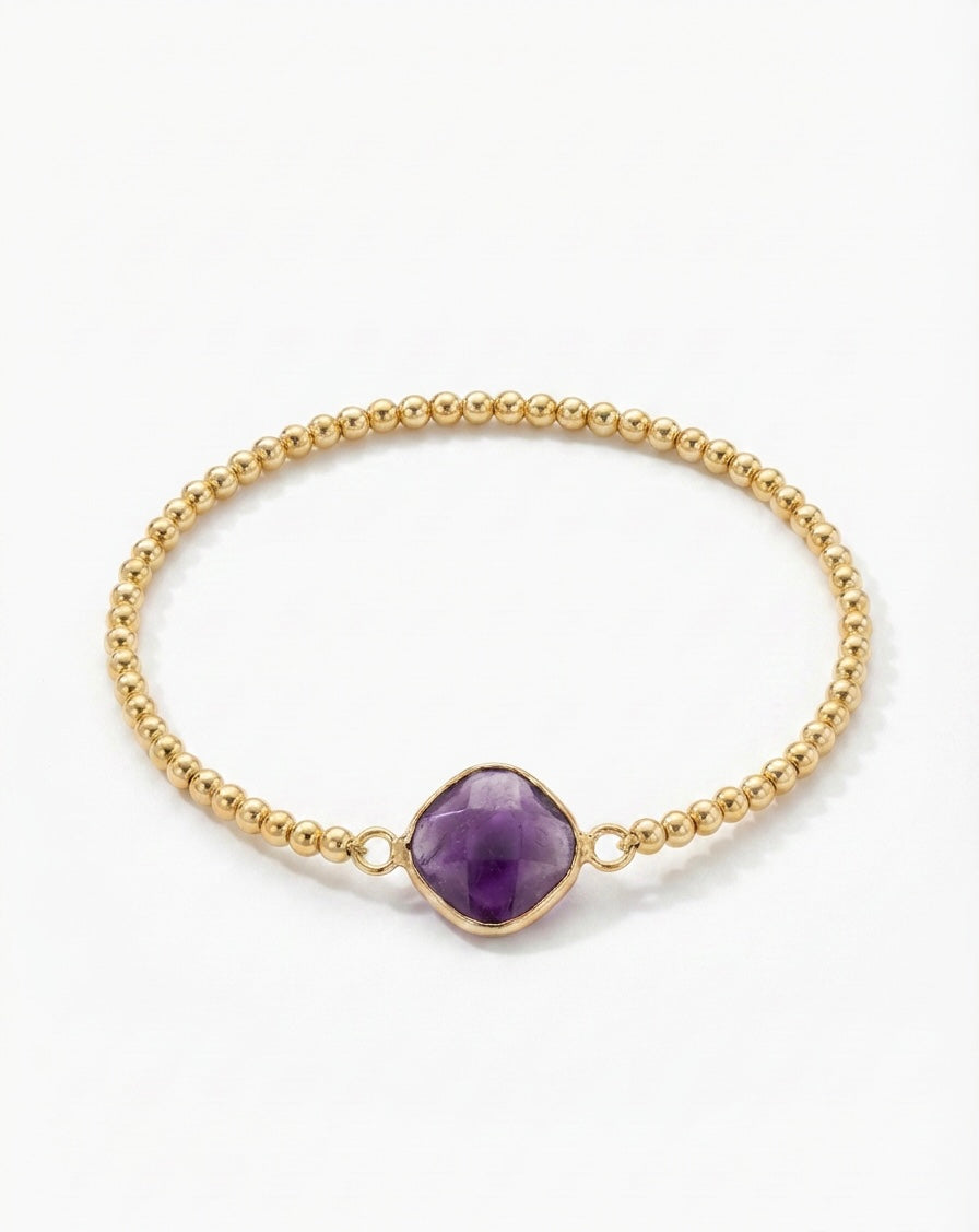 Amethyst stacker bracelet