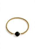 Black onyx stack bracelet