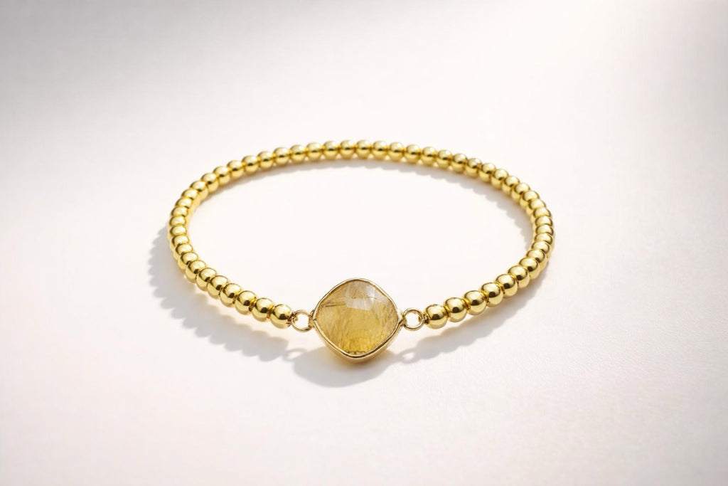 Citrine stack bracelet