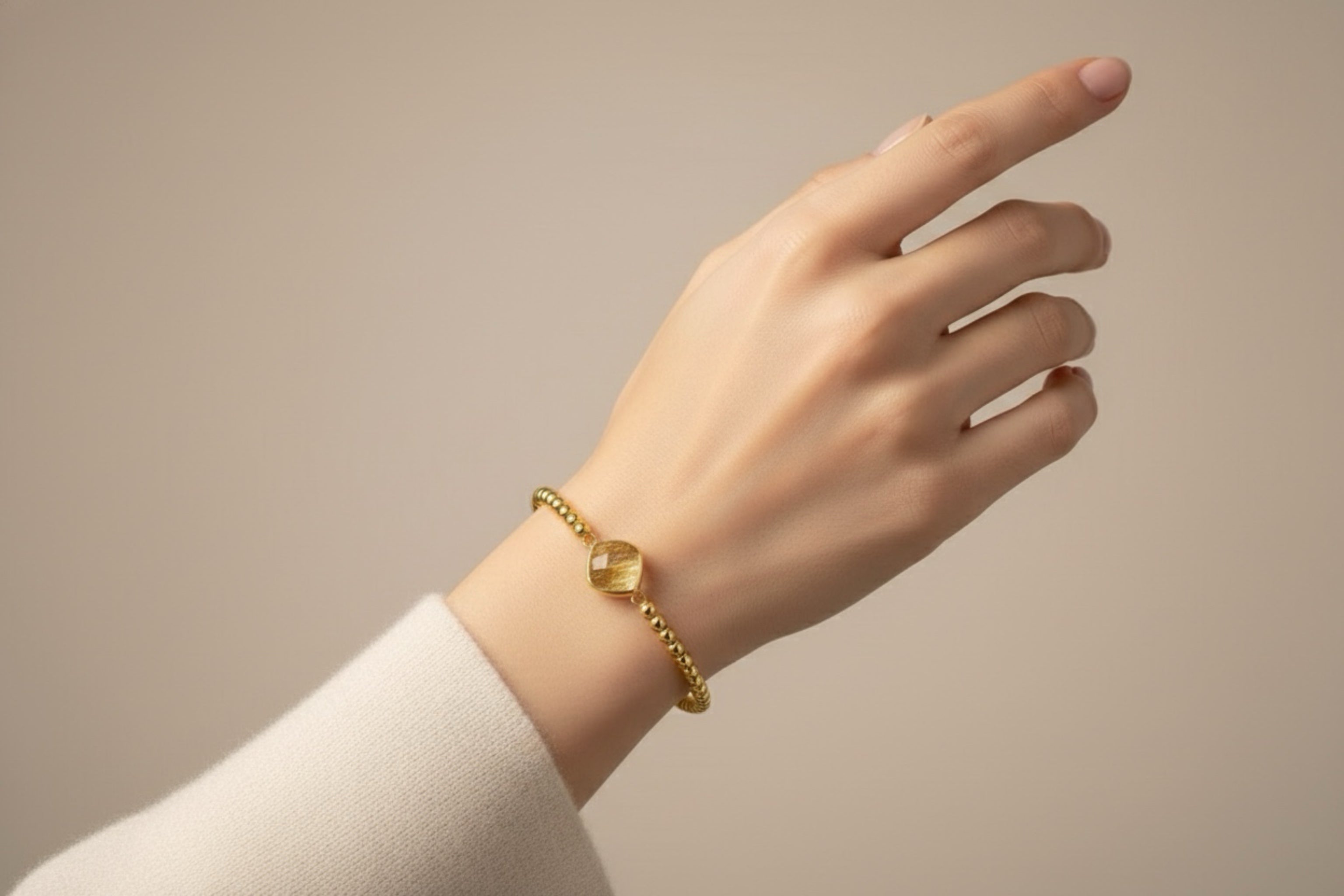 Citrine stack bracelet