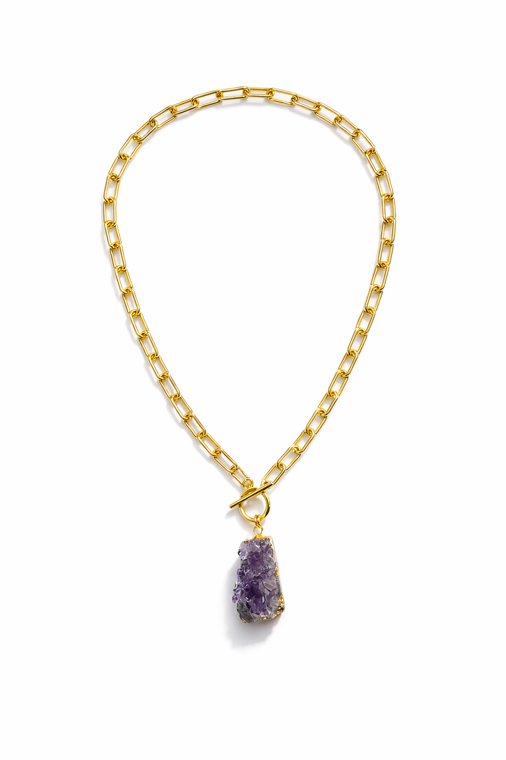 Amethyst crystal necklace