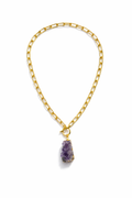 Amethyst crystal necklace