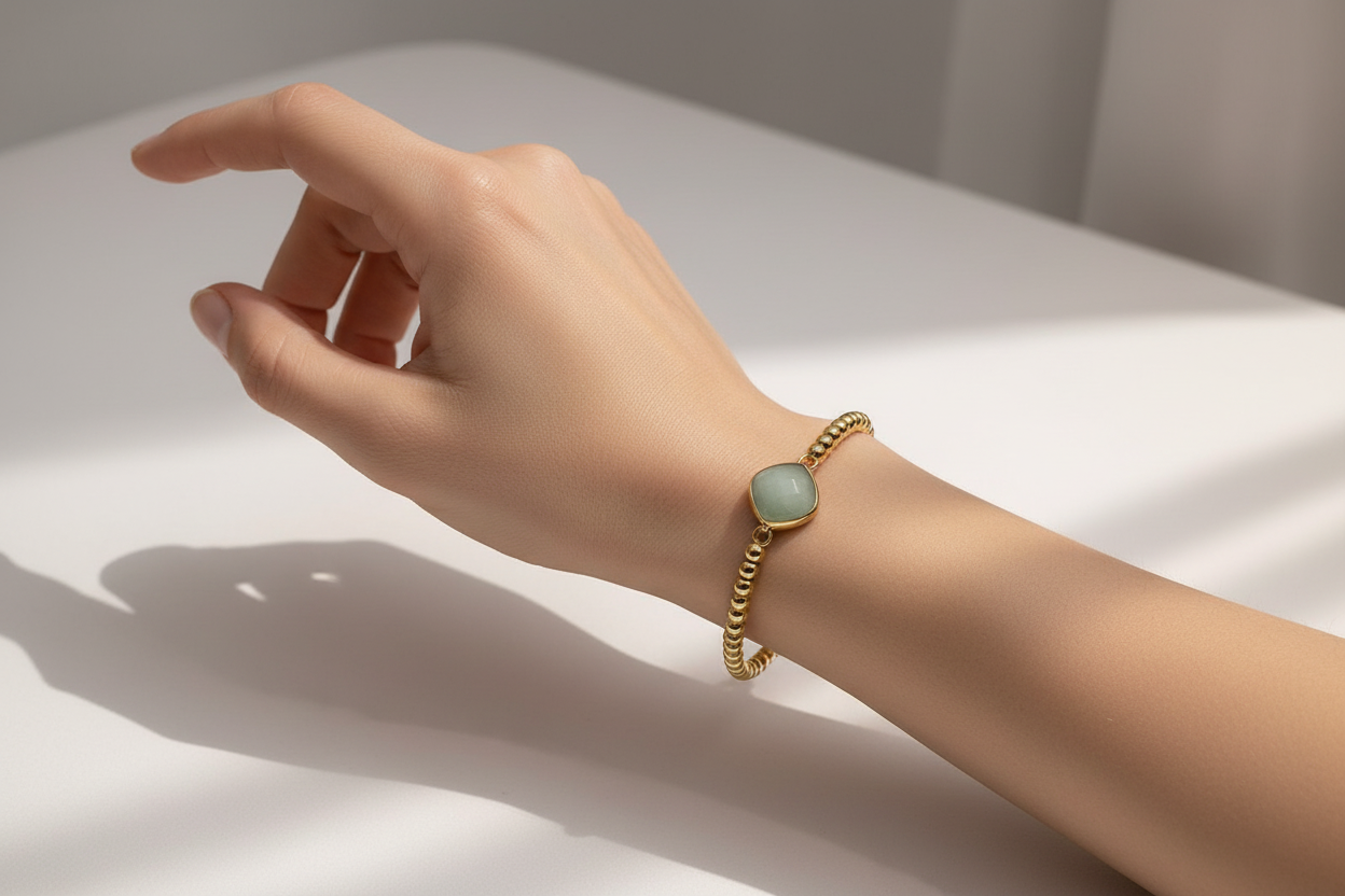Aventurine stack bracelet