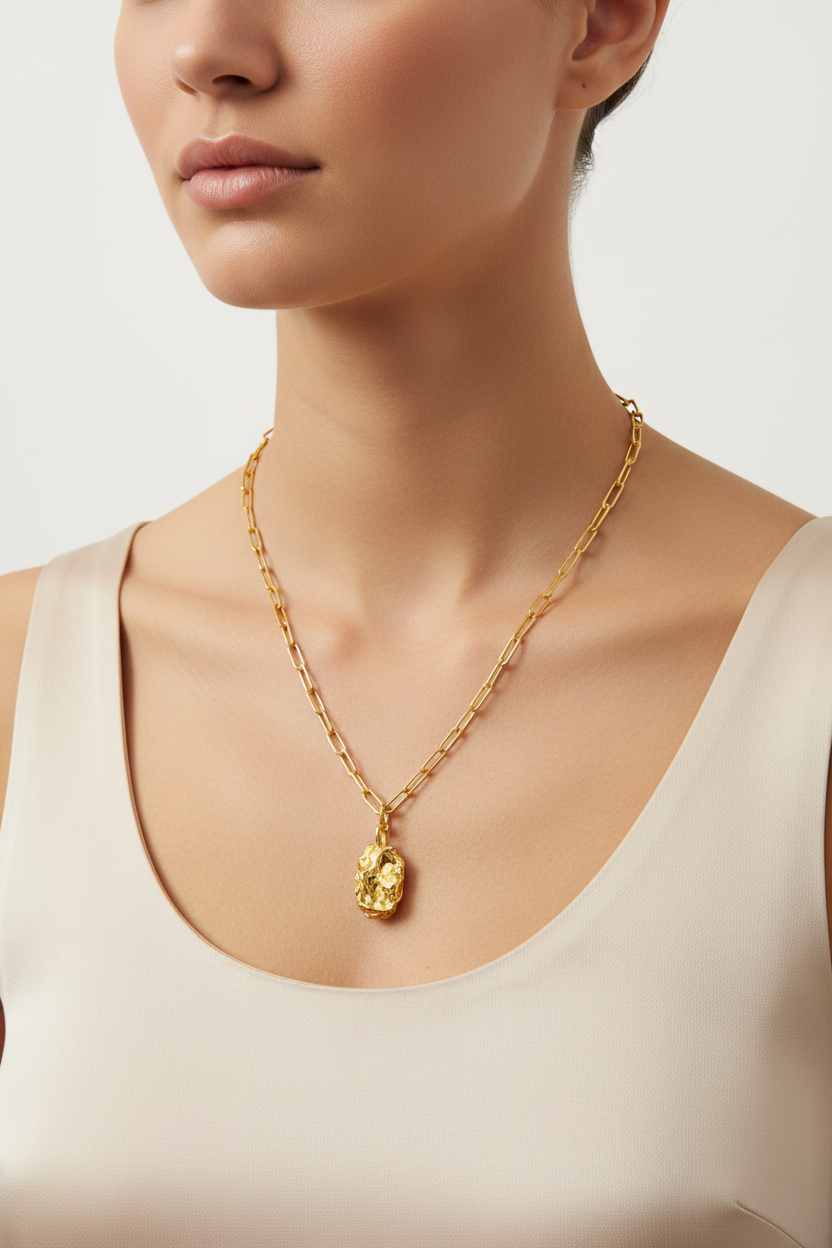 Libyan desert glass necklace