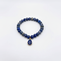 Lapis Lazuli Bracelet with gold teardrop charm